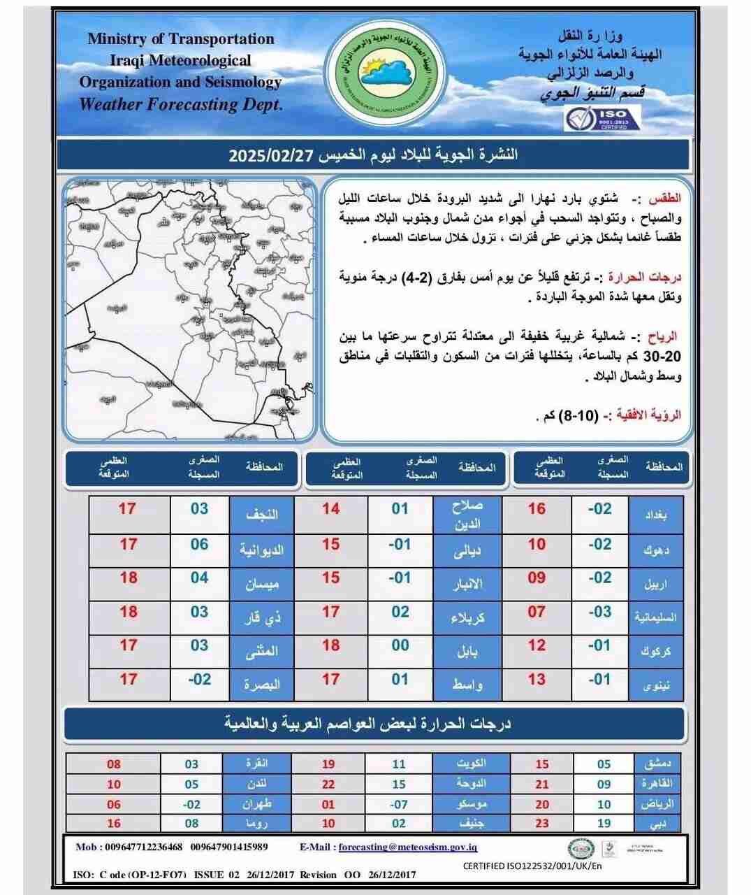 طقس العراق 